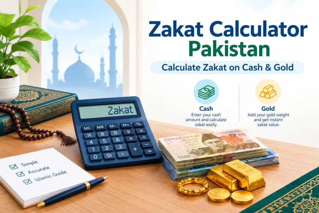 Zakat Calculator Pakistan for Cash Gold and Savings